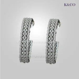 Clara Premium CZ Silver Hoop