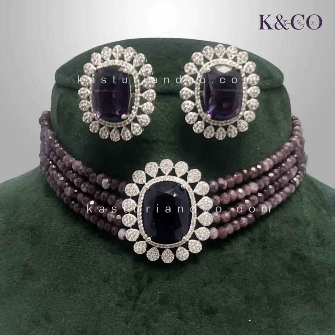Amethyst Beads Layered Choker - Image 2