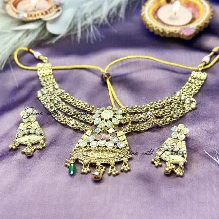 Amrapali Inspired Multi-Layered Kundan Choker Set