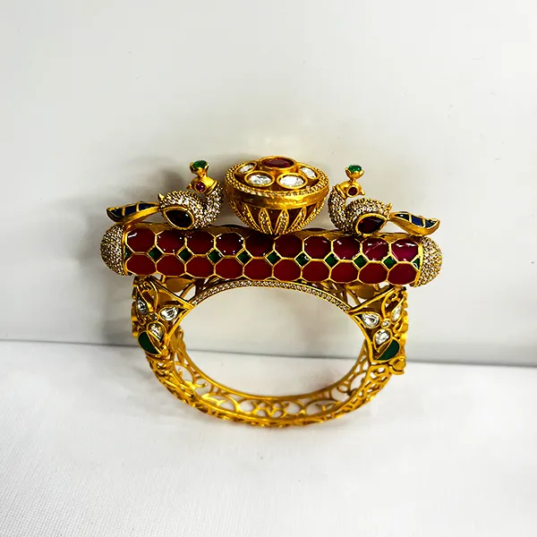 Polki Peacock Bangle