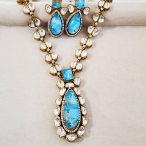 Jia Long Necklace with Marble Stone