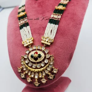 Alternative view of Multi-Strand Kundan Beaded Necklace Set