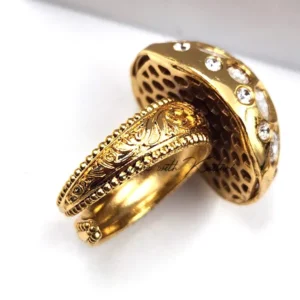 Alternative view of Kundan Statement Cocktail Ring