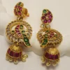 Long Jhumki Earrings, Peacock Style