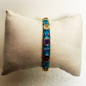 Luxury Crystals Bangle, Teal