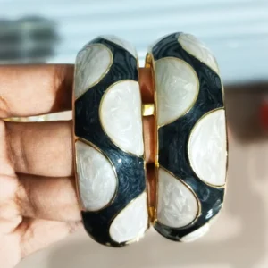 Midnight Enamel Statement Bangle