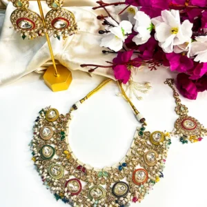 Buy Multicolor Kundan Statement Necklace Online