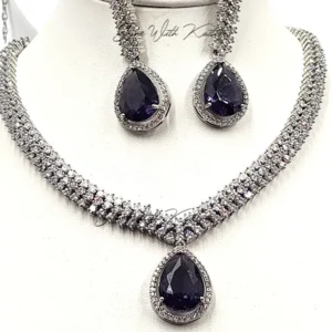 Buy Purple CZ Drop Necklace