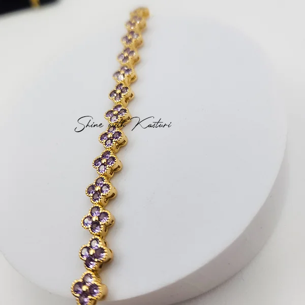 Floral Bracelet, Gold-Plated - Image 4