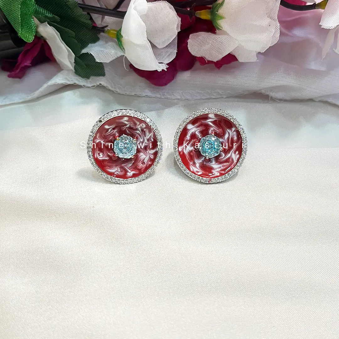 Buy Silver Plated Designer Studs