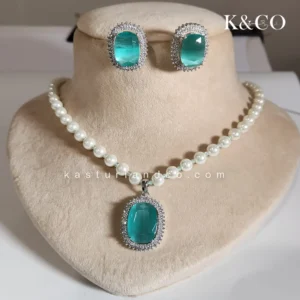 Ria CZ Necklace with stone