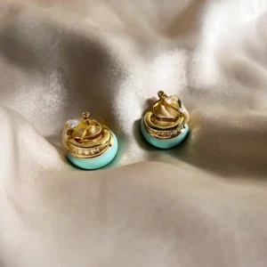 Clip on Earrings with baguette