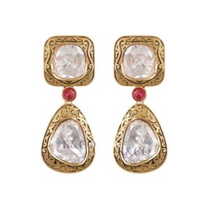 Designer Polki Earrings  with stone