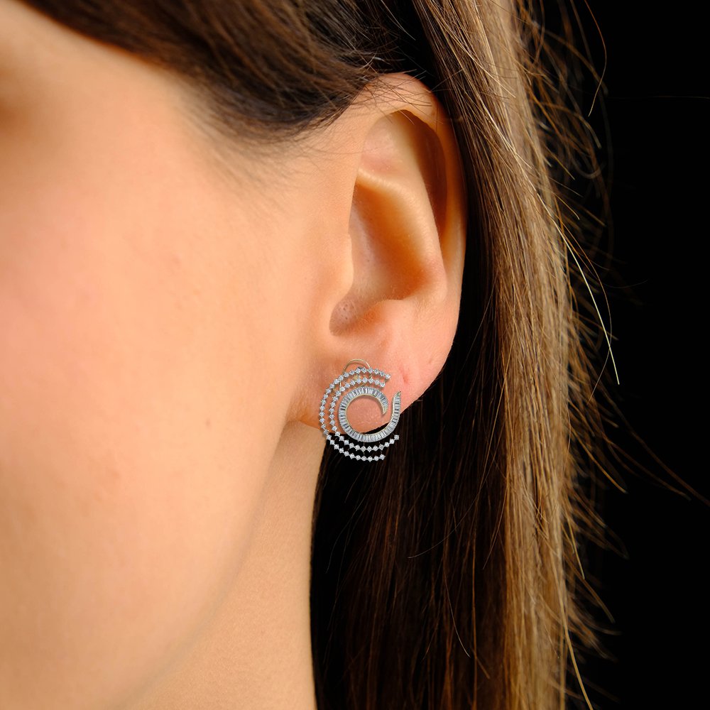 Chloe CZ Diamond look alike Earrings - Image 4