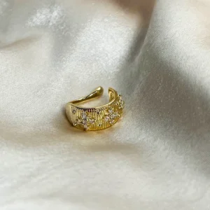 Gold plated Ear Cuffs with clover