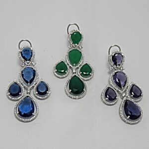 Kareena CZ Stone Earring, Green