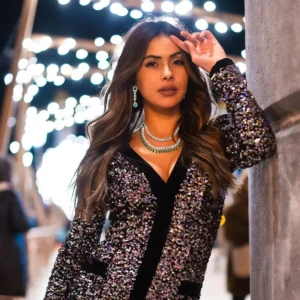 Alternative view of Lovisa Layered Necklace, CZ & Stones, Silver plated Green