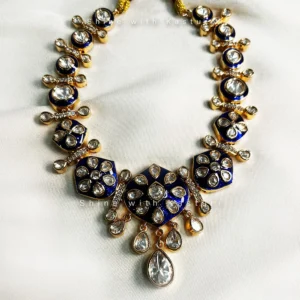 Riva Polki Necklace with Meenakari