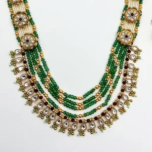 Alternative view of Royal Kundan Beaded Multi-Layer Necklace