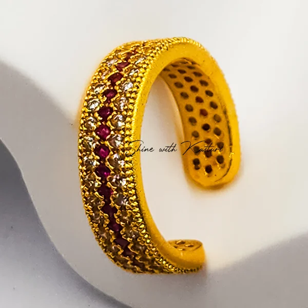 Shop CZ Adjustable Gold Ring Online