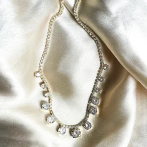 Classic Tennis Necklace with Stones