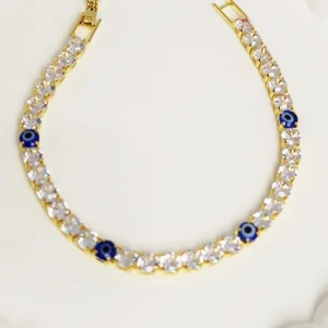 Gold Tennis Bracelet, Evil Eye