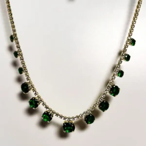Alternative view of Emerald Stones in Tennis Necklace