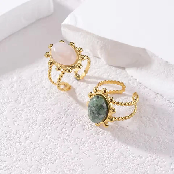 Shop Jade Stone Gold Ring