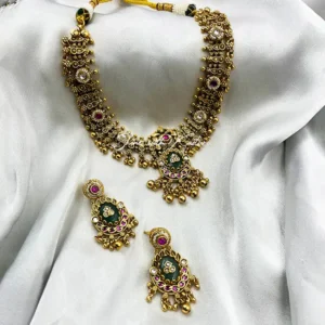Shop Kundan Antique Necklace Set Online