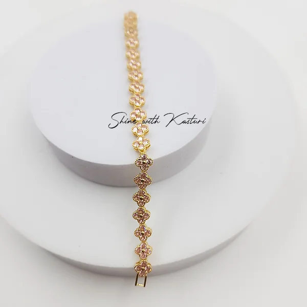 Floral Bracelet, Gold-Plated - Image 9