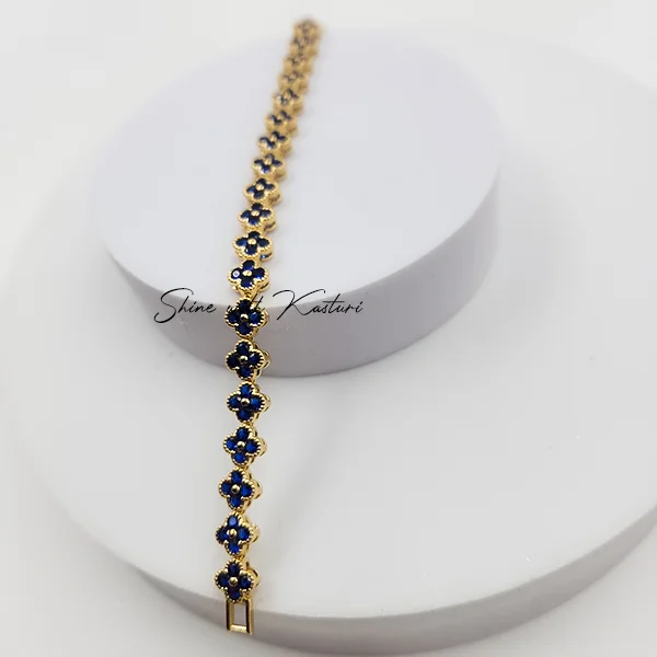 Floral Bracelet, Gold-Plated - Image 3