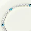 Silver Tennis Evil-Eye Bracelet