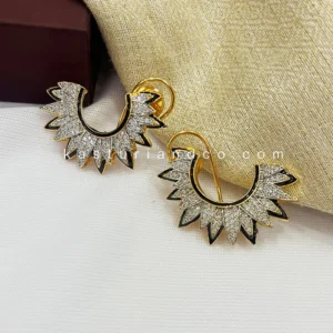 Alternative view of Half Moon Earrings, 2 Tone