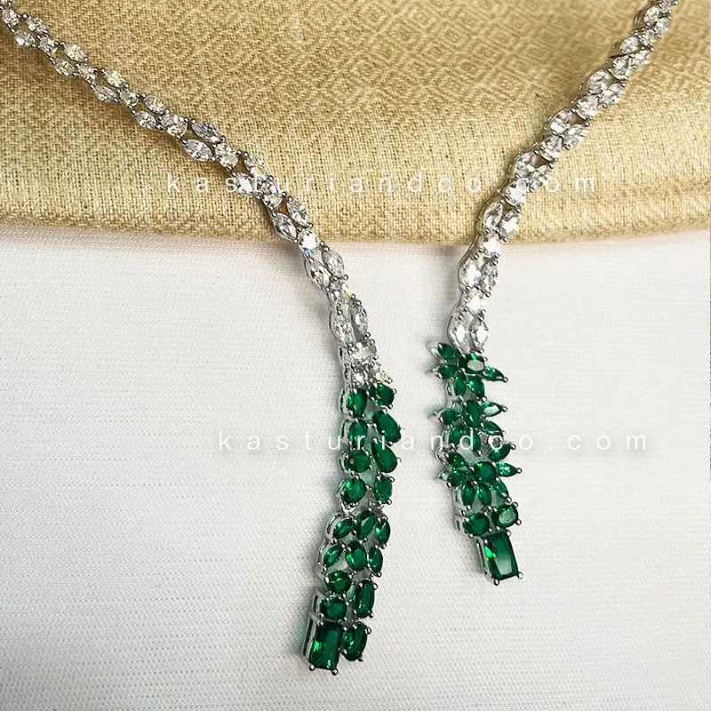 Joyelle Special Ocassion Necklace, Green - Image 2