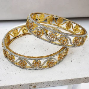 Aarohi Diamond-aLook Floral Bangles