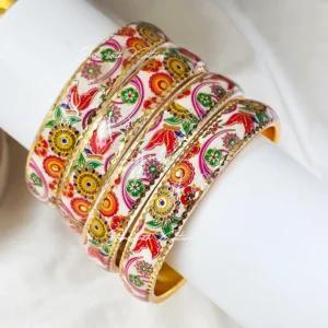Floral Meenakari Handcrafted Bangles
