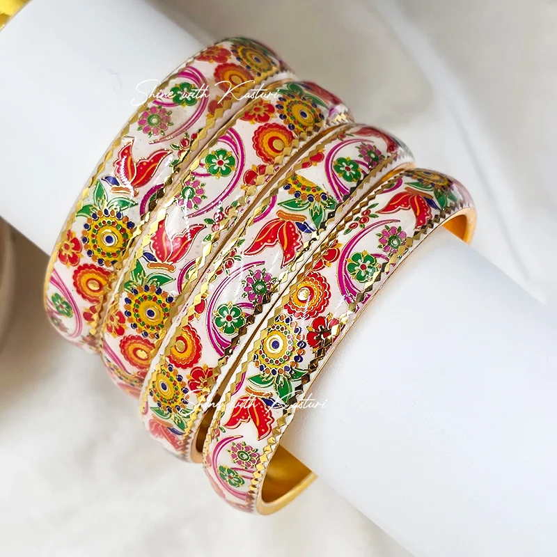 Floral Meenakari Handcrafted Bangles