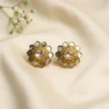 Buy Flower Shaped Polki Earrings