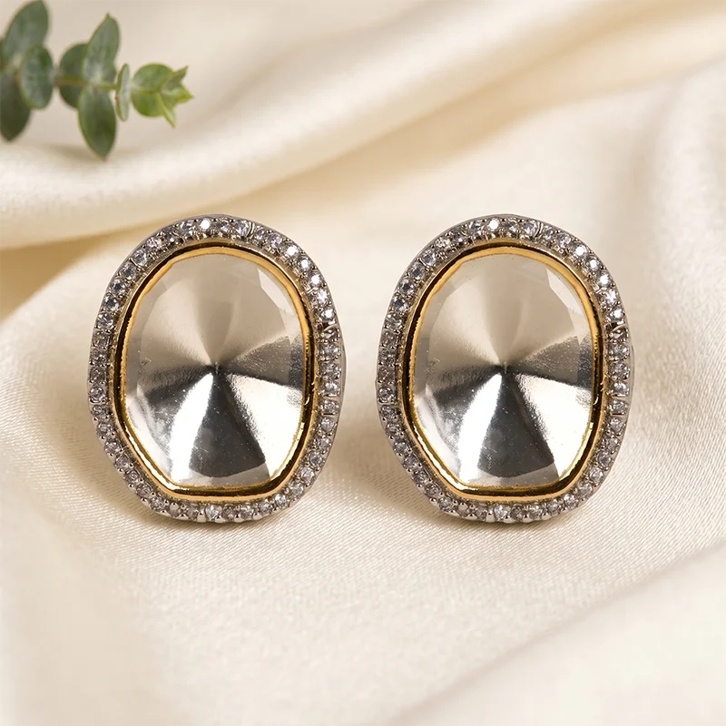 Buy Large Kundan Studs Earrings