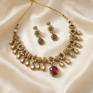 Sabyasachi Inspired Polki & Stone Choker - Image 4