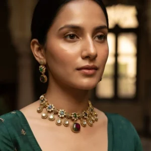 Alternative view of Sabyasachi Inspired Polki & Stone Choker
