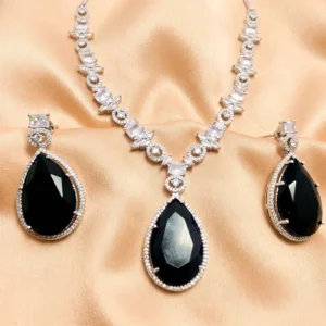 CZ-Necklace-with-Black-Stones