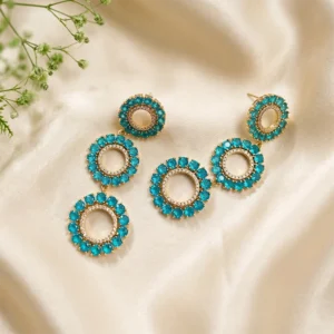 Circle Crystal Earrings for Women