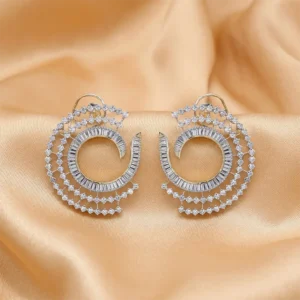Chloe CZ Diamond look alike Statement Earrings