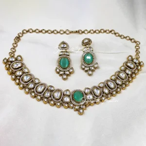 Alternative view of Grace Premium Polki Necklace Set