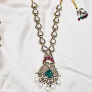 Alternative view of Aarohi Statement Necklace Set with Pearl Drops