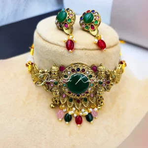 Jayanti Ethnic Choker Set with Stones