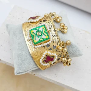 Kundan Meenakari Pearl Bangles