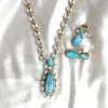 Long Necklace with Marble Stone