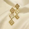 Mother of Pearl Gold-Plated Drop Earrings